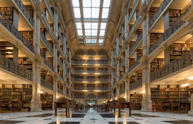 Books Shelf indisde a public library