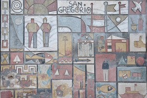 Arte urbana nos muros de São Gregorio | Foto: Zizo Asnis